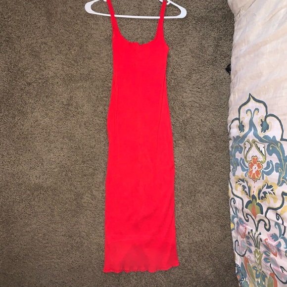 Red Midi Dress - Picture 2 of 3